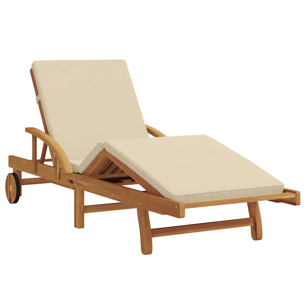 Solstol 3 stk. Massivt Akacietræ Beige