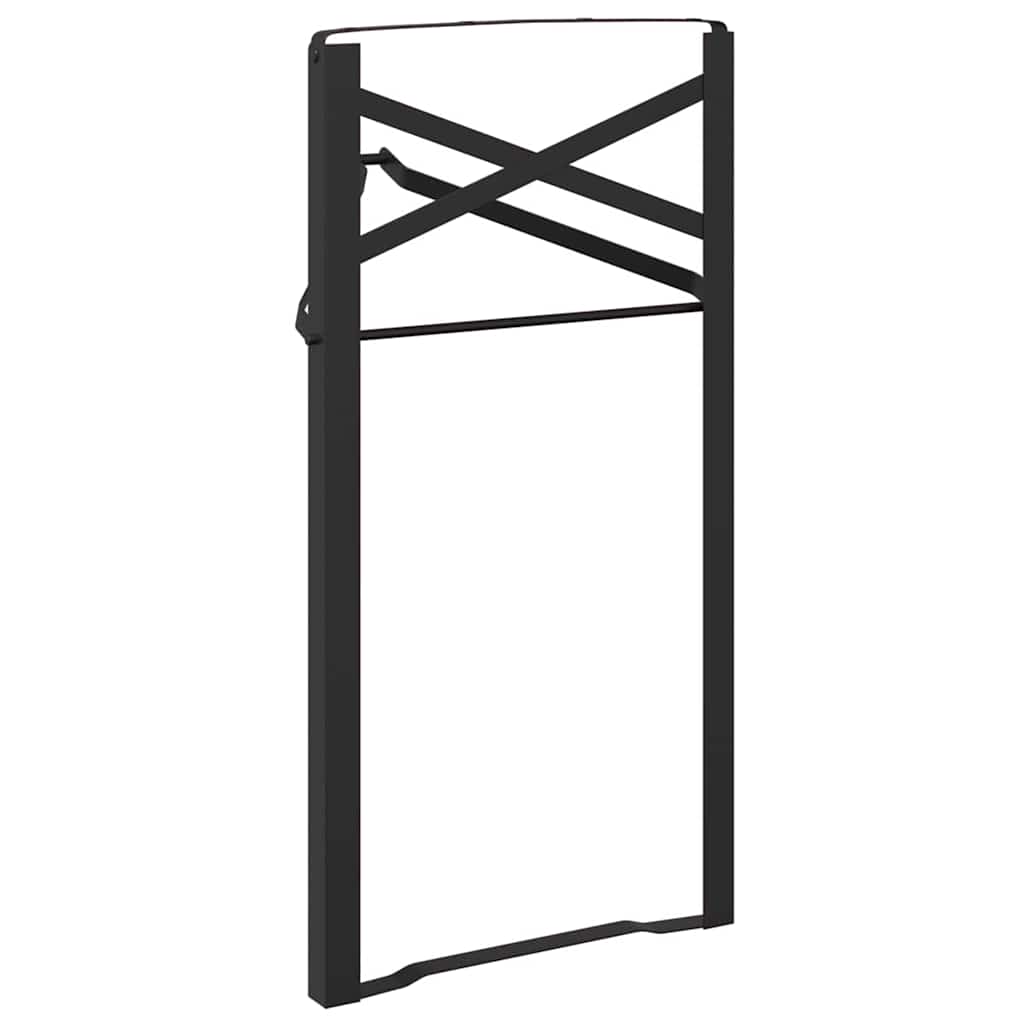 Øl Bordben 2 stk. Sort 39 x 3 x 75 cm Pulverlakeret stål