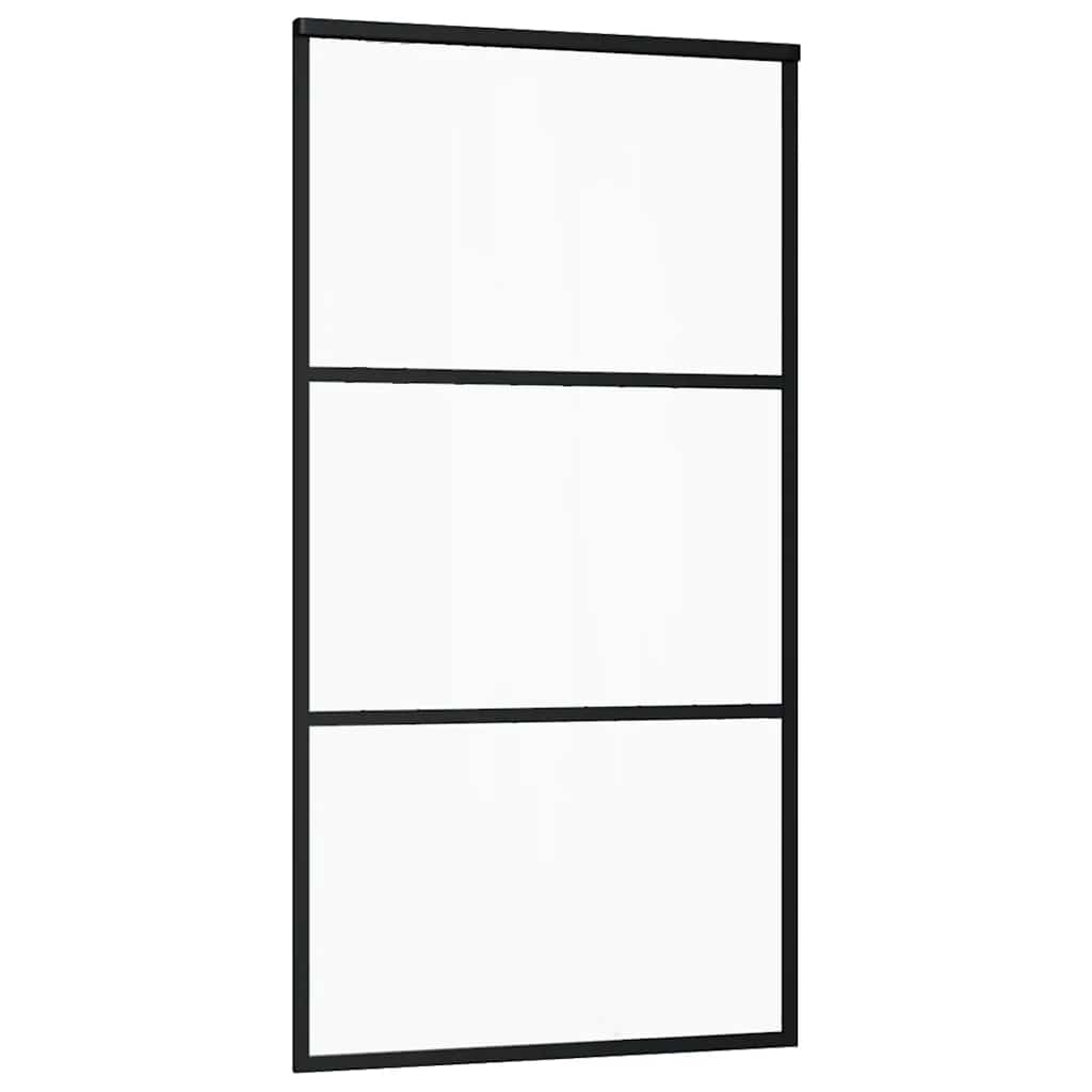 skydedør m. monteringssæt 102x205cm sikkerhedsglas og aluminium