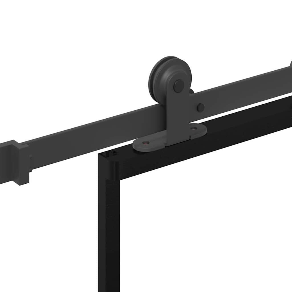 skydedør m. monteringssæt 102x205cm sikkerhedsglas og aluminium
