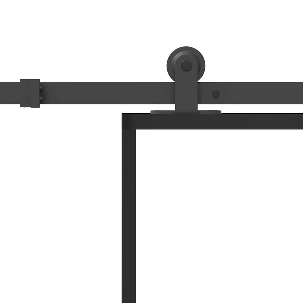 skydedør m. monteringssæt 102x205cm sikkerhedsglas og aluminium