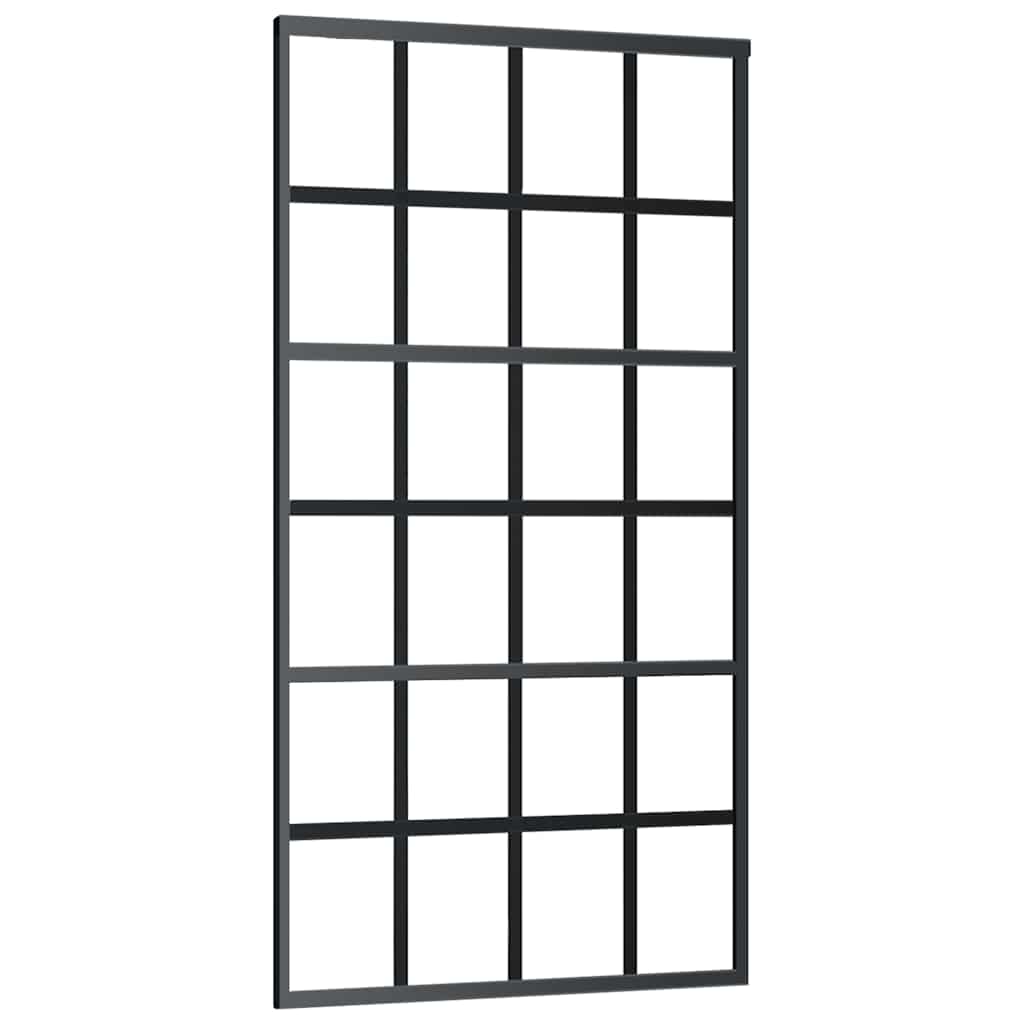 skydedør m. monteringssæt 102x205cm sikkerhedsglas og aluminium