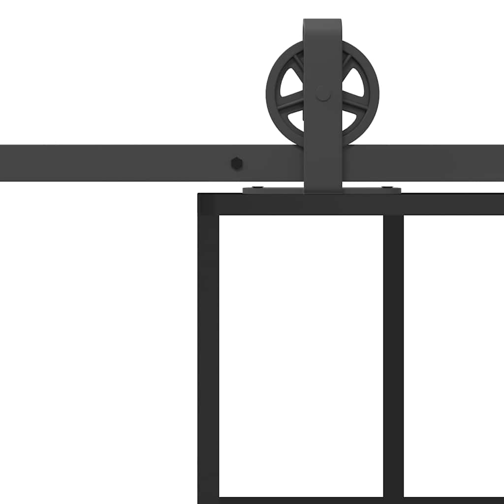 skydedør m. monteringssæt 102x205cm sikkerhedsglas og aluminium