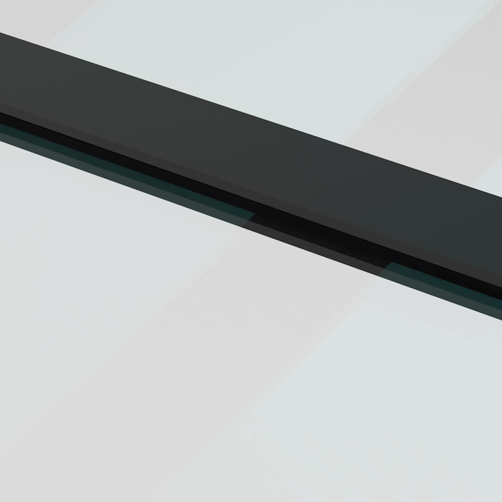 skydedør med hardwaresæt 90x205 cm sikkerhedsglas aluminium