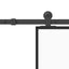 skydedør med hardwaresæt 90x205 cm hærdet glas og aluminium