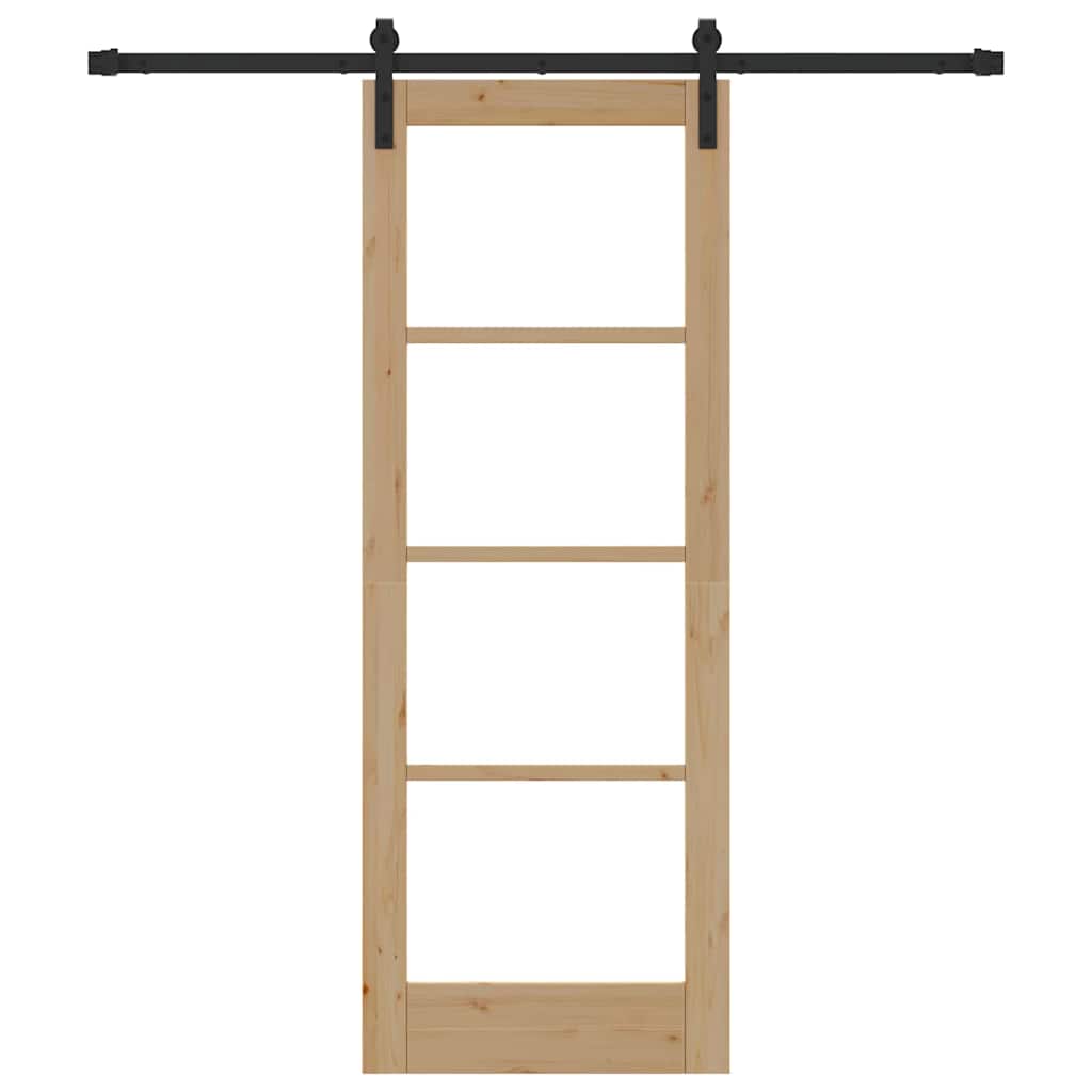 Skydedør ORKDAL Naturlig og sort 73,5 x 198,5 cm