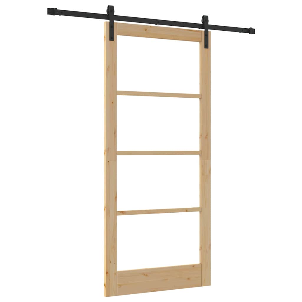 Skydedør ORKDAL Naturlig og sort 93 x 202 cm