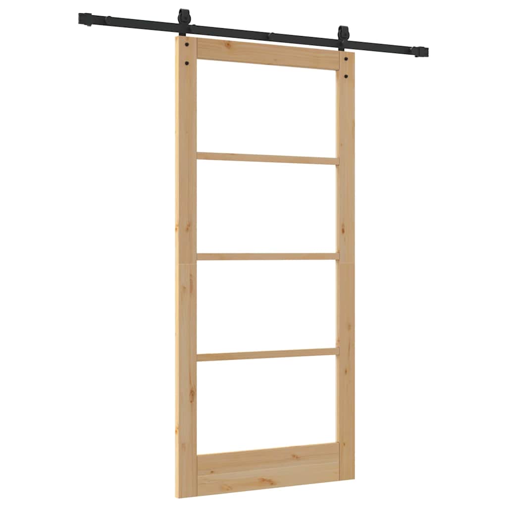 Skydedør ORKDAL Naturlig og sort 93 x 202 cm