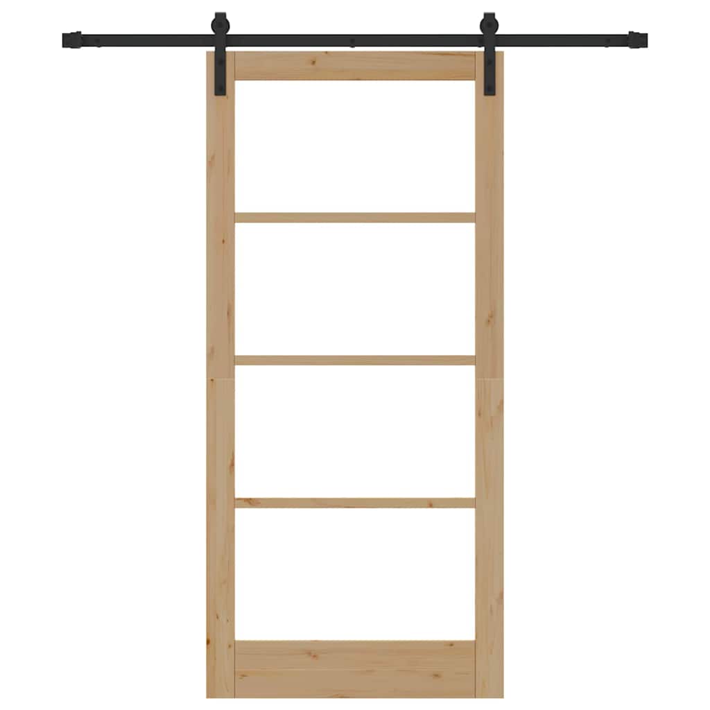 Skydedør ORKDAL Naturlig og sort 93 x 202 cm