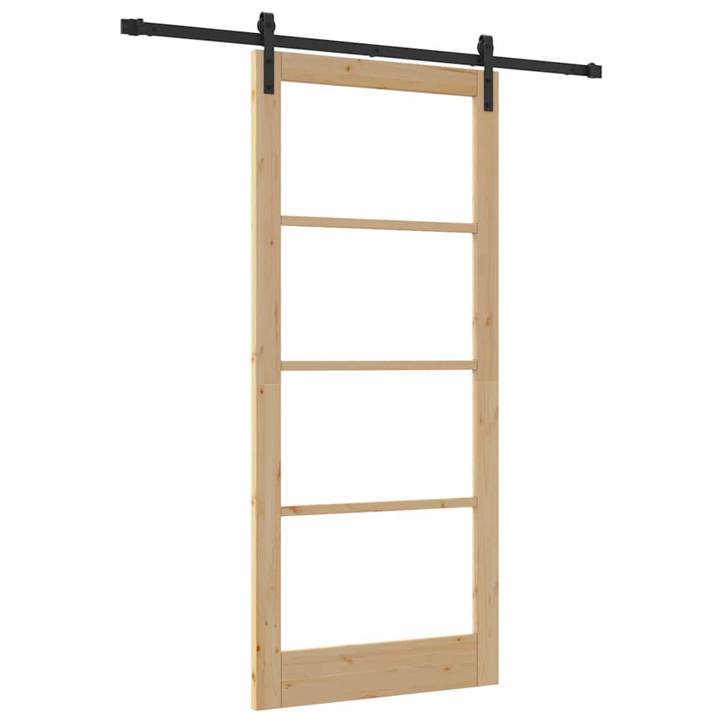 Skydedør ORKDAL Naturlig og sort 93 x 211 cm