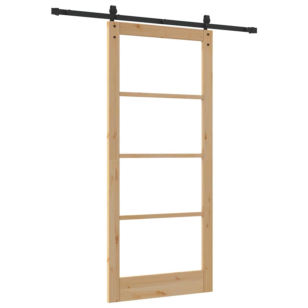 Skydedør ORKDAL Naturlig og sort 93 x 211 cm