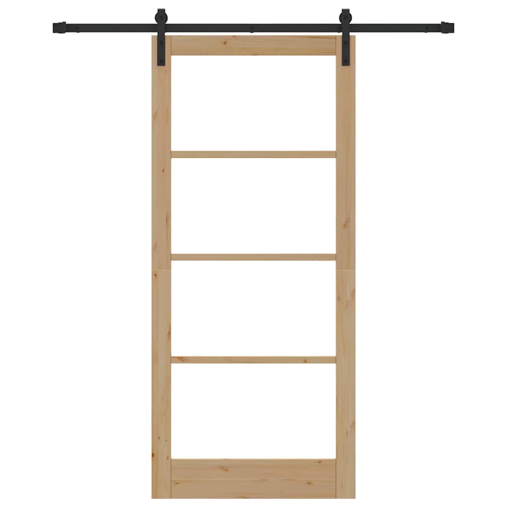 Skydedør ORKDAL Naturlig og sort 93 x 211 cm