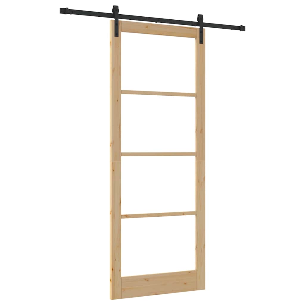 Skydedør ORKDAL Naturlig og sort 93 x 232 cm