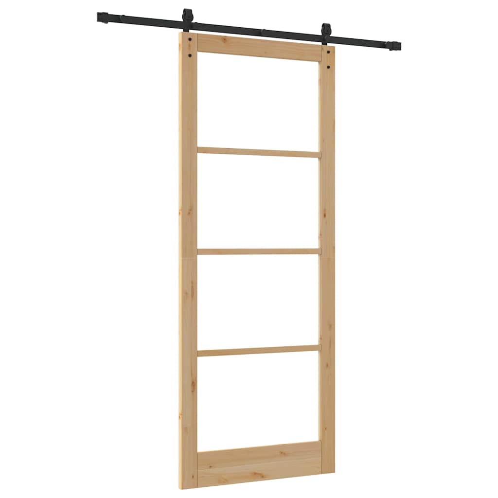 Skydedør ORKDAL Naturlig og sort 93 x 232 cm