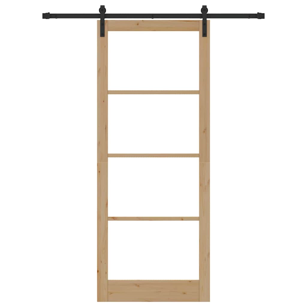 Skydedør ORKDAL Naturlig og sort 93 x 232 cm
