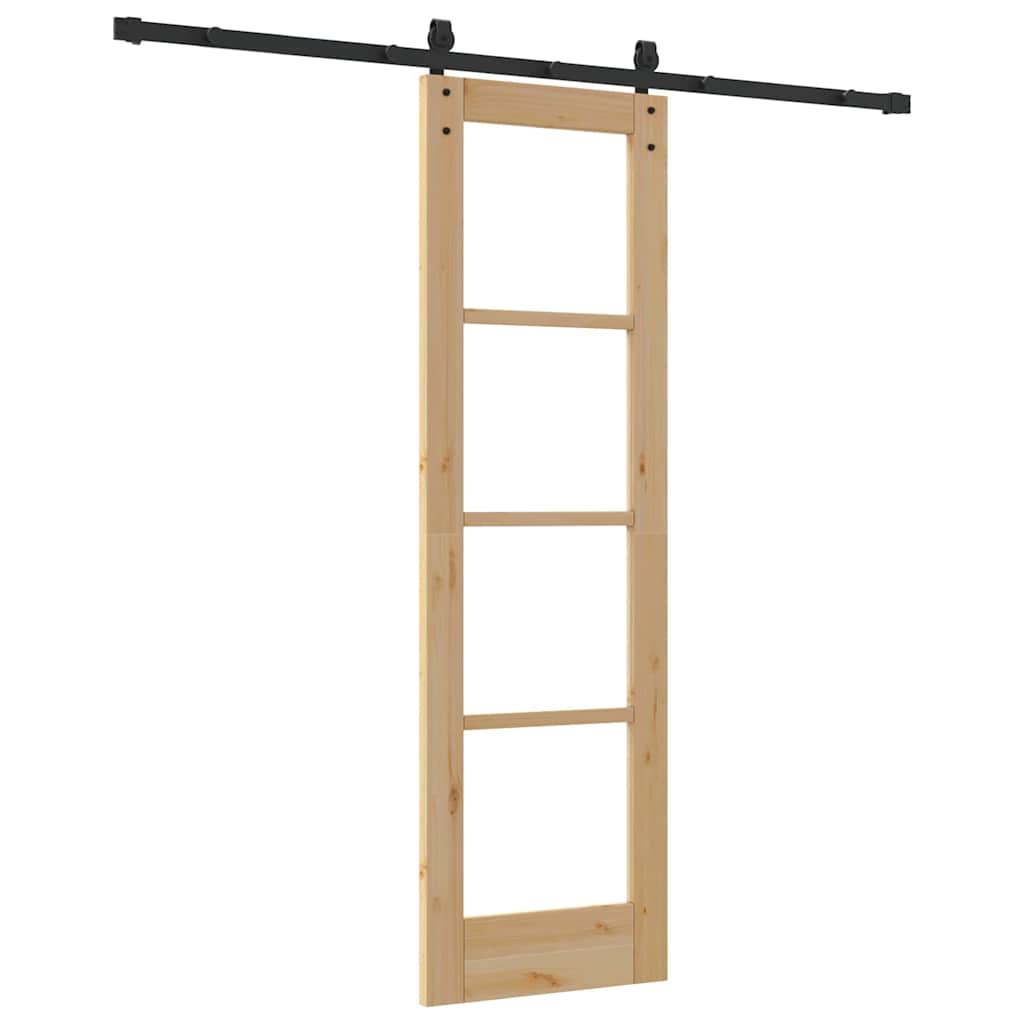 Skydedør ORKDAL Naturlig og sort 61 x 198,5 cm