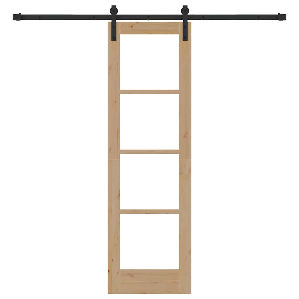 Skydedør ORKDAL Naturlig og sort 61 x 198,5 cm