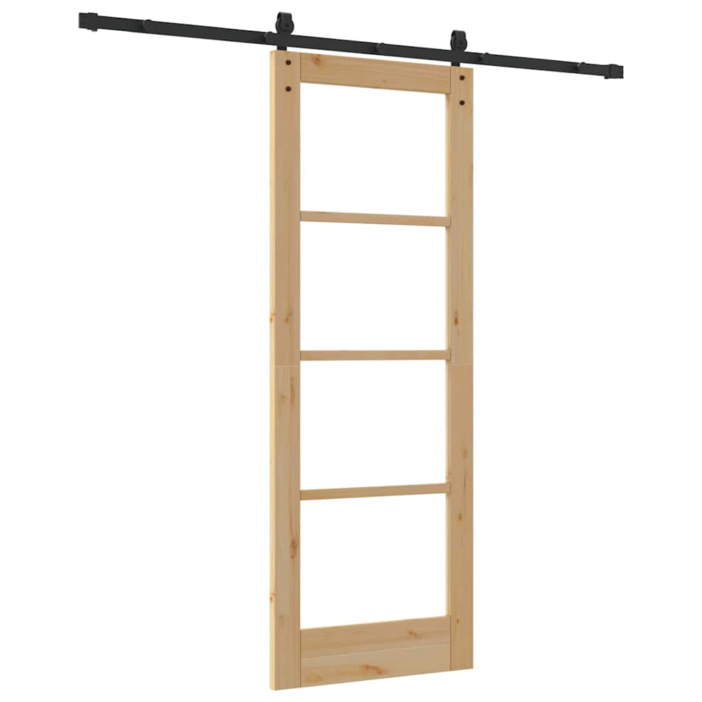 Skydedør ORKDAL Naturlig og sort 73,5 x 198,5 cm