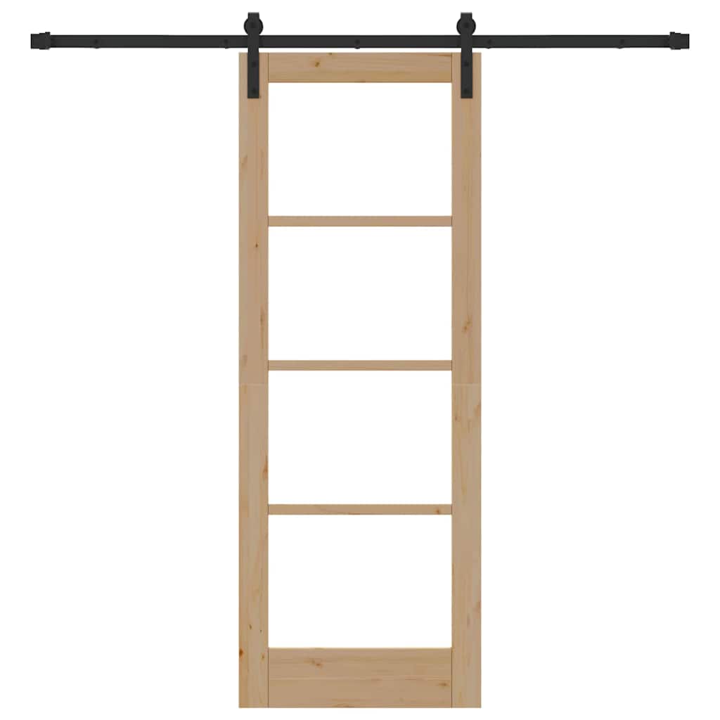 Skydedør ORKDAL Naturlig og sort 73,5 x 198,5 cm