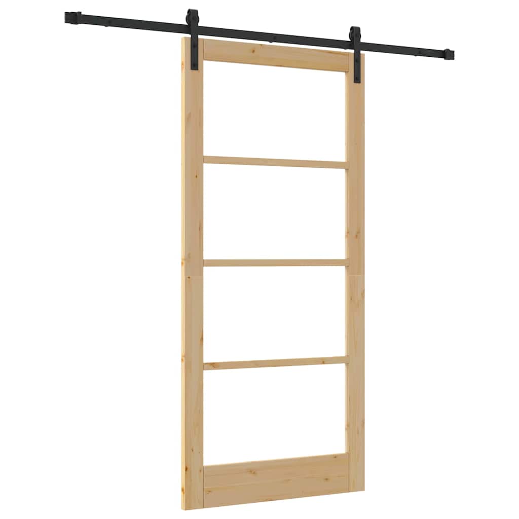 Skydedør ORKDAL Naturlig og sort 93 x 202 cm