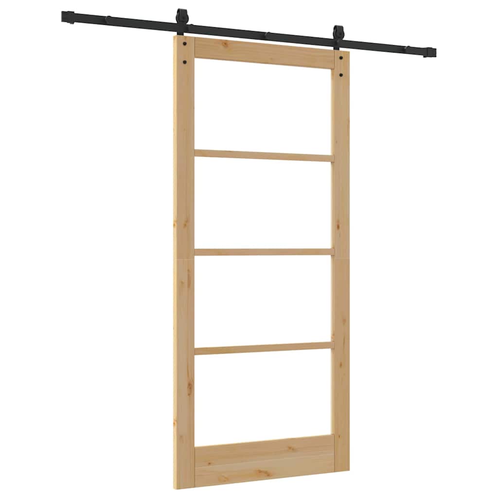 Skydedør ORKDAL Naturlig og sort 93 x 202 cm