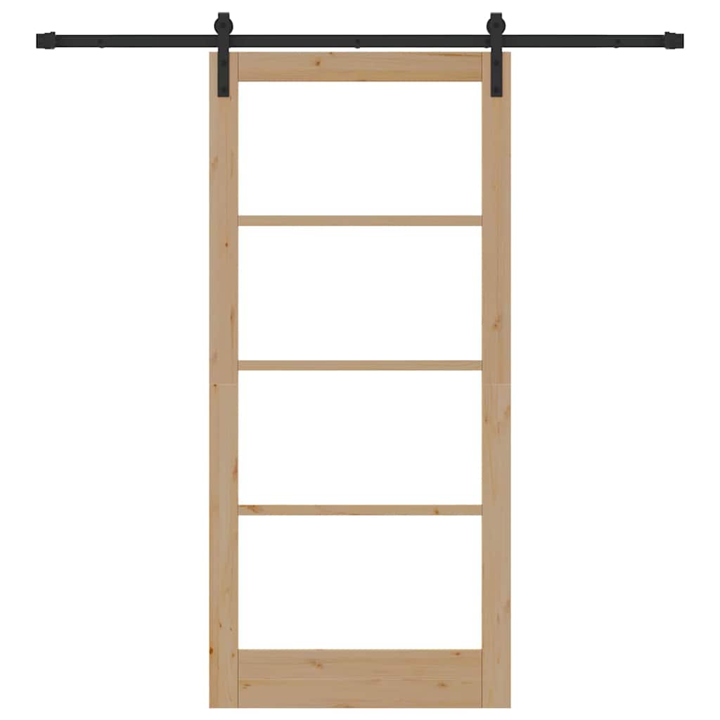 Skydedør ORKDAL Naturlig og sort 93 x 202 cm