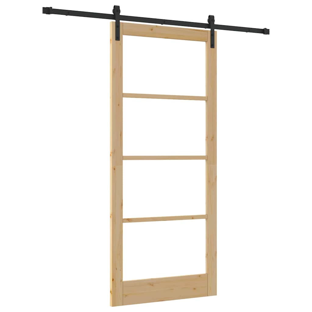 Skydedør ORKDAL Naturlig og sort 93 x 211 cm