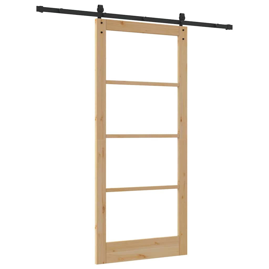 Skydedør ORKDAL Naturlig og sort 93 x 211 cm