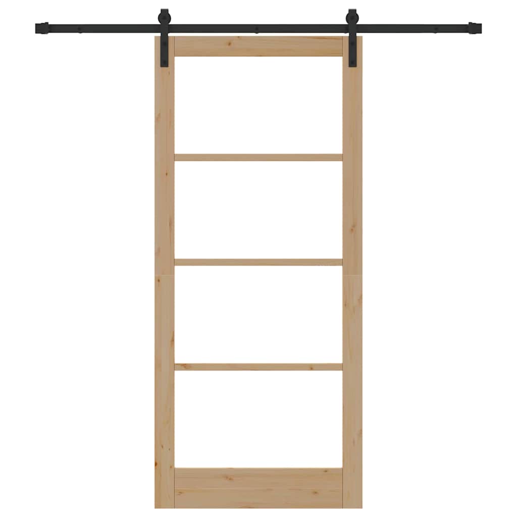 Skydedør ORKDAL Naturlig og sort 93 x 211 cm