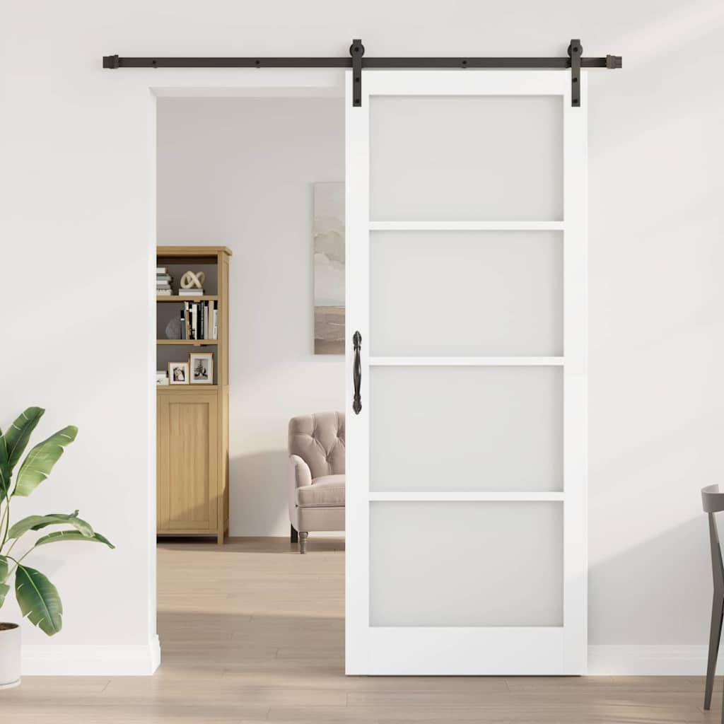 Skydedør ORKDAL Hvid og sort 93 x 232 cm