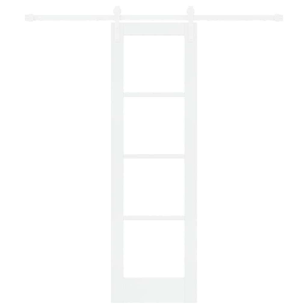 Skydedør ORKDAL Hvid 61 x 198,5 cm Massivt fyrretræ og glas