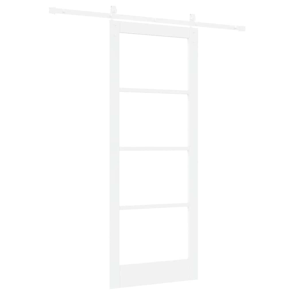 Skydedør ORKDAL Hvid 83 x 211 cm Massivt fyrretræ og glas