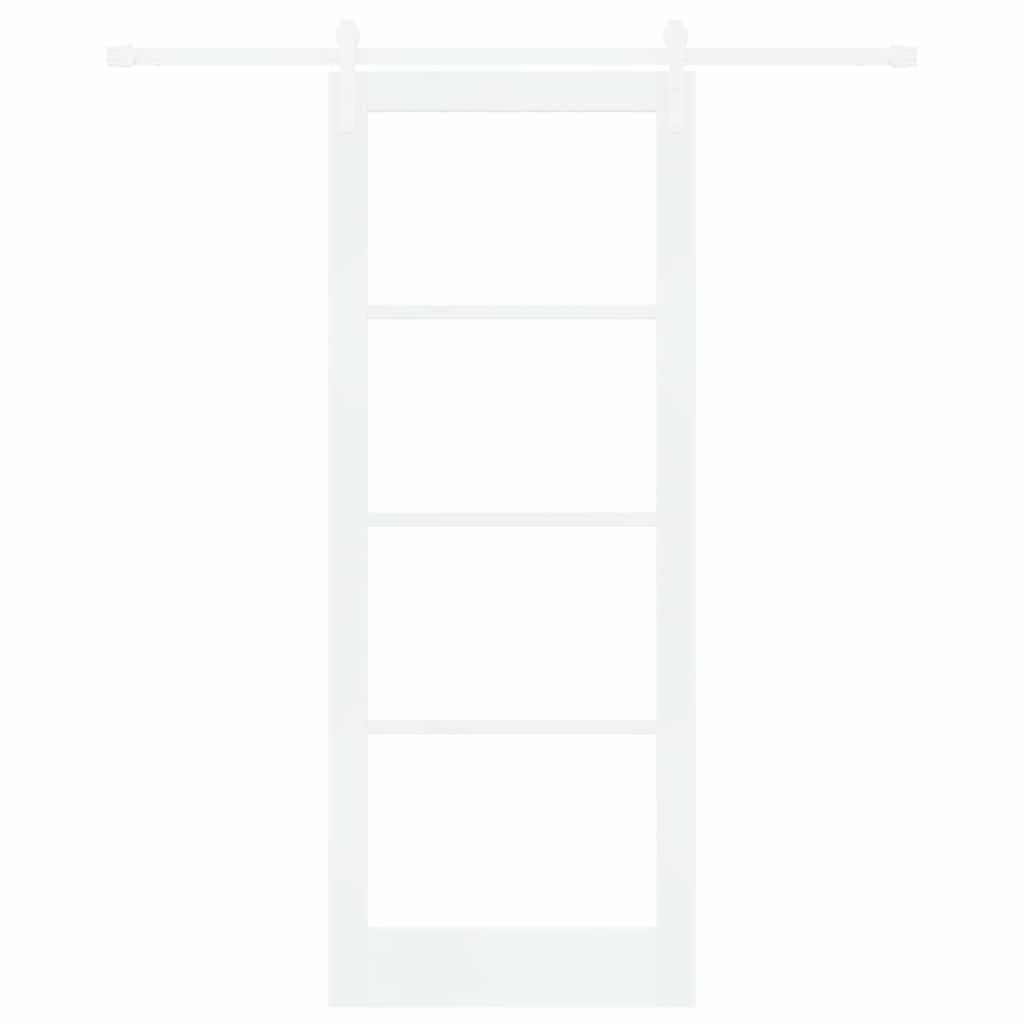 Skydedør ORKDAL Hvid 83 x 211 cm Massivt fyrretræ og glas