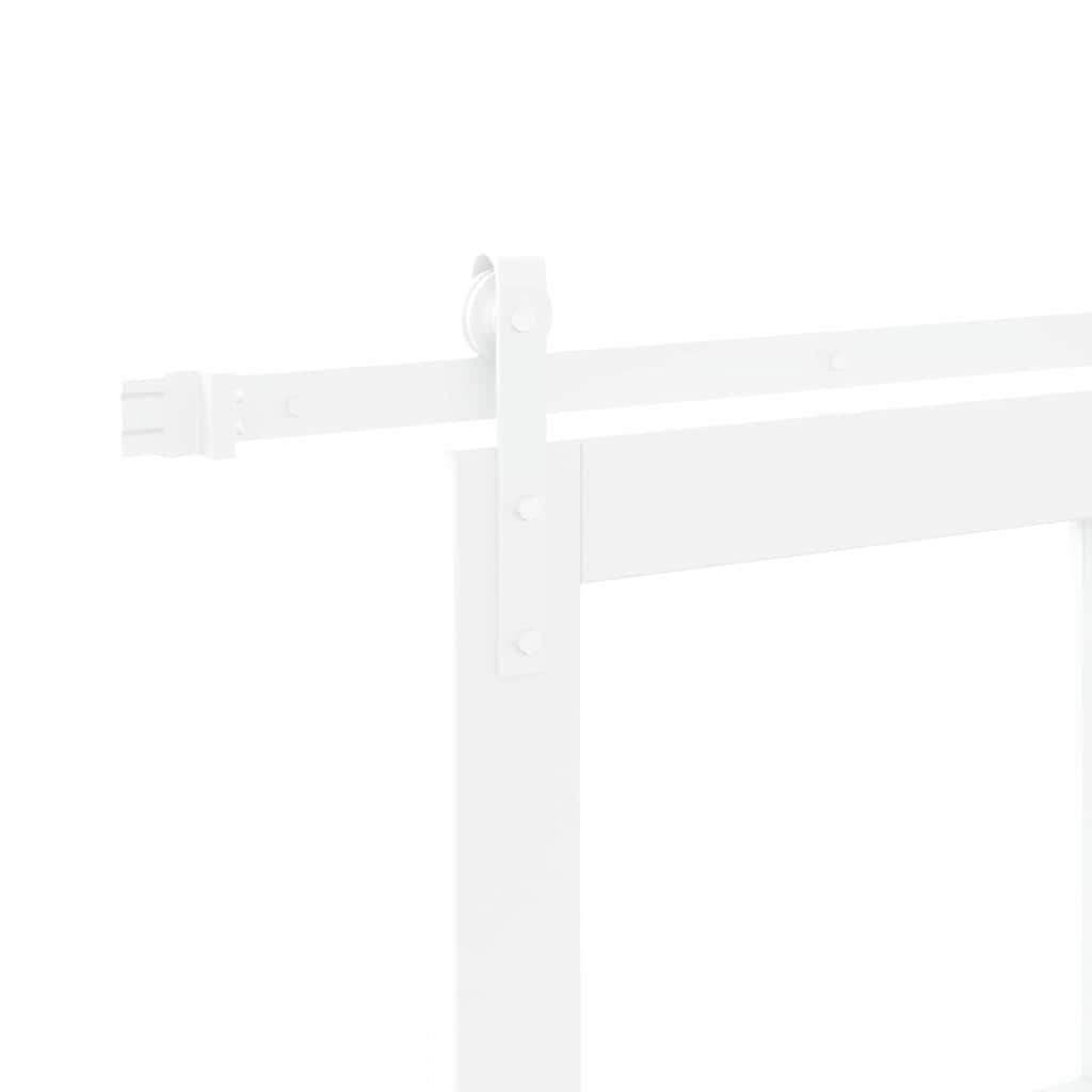 Skydedør ORKDAL Hvid 93 x 202 cm Massivt fyrretræ og glas