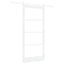 Skydedør ORKDAL Hvid 93 x 202 cm Massivt fyrretræ og glas