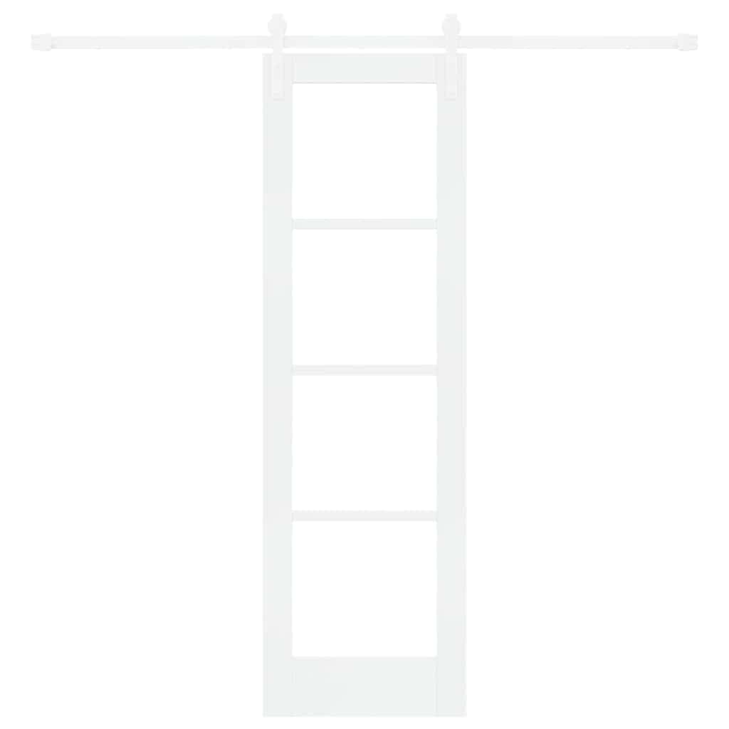 Skydedør ORKDAL Hvid 61 x 198,5 cm Massivt fyrretræ og glas