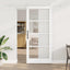 Skydedør ORKDAL Hvid 93 x 211 cm Massivt fyrretræ og glas