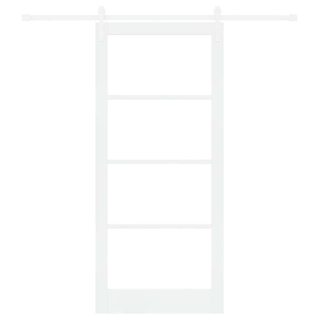 Skydedør ORKDAL Hvid 93 x 211 cm Massivt fyrretræ og glas