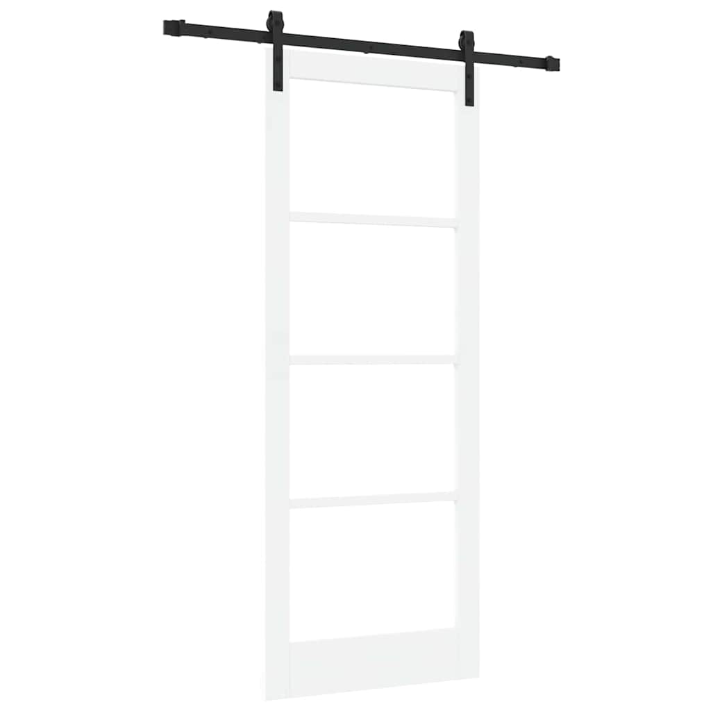 Skydedør ORKDAL Hvid 83 x 211 cm Massivt fyrretræ og glas
