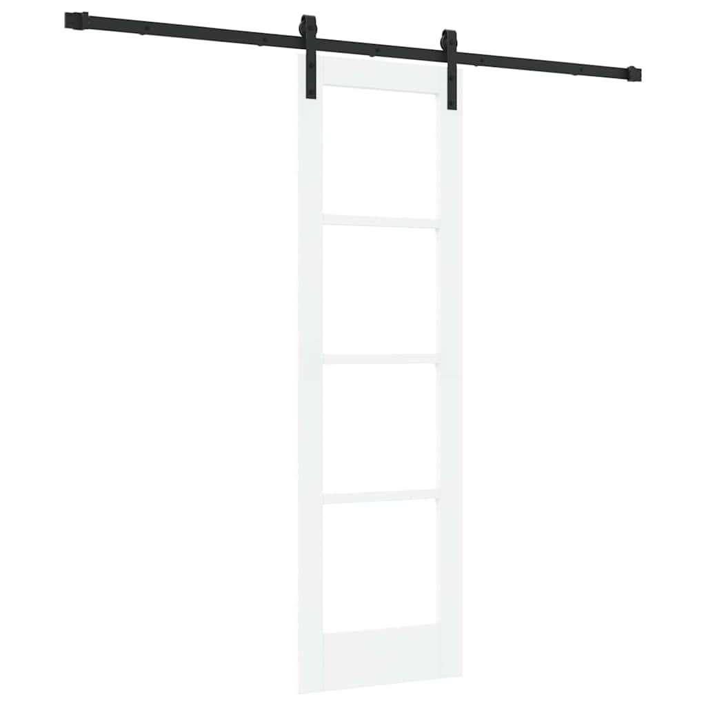 Skydedør ORKDAL Hvid 61 x 198,5 cm Massivt fyrretræ og glas