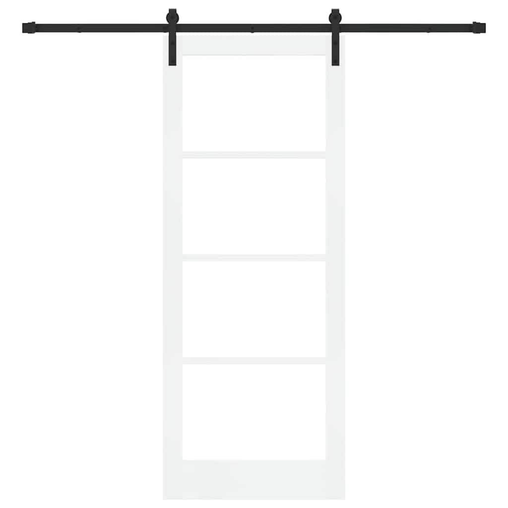 Skydedør ORKDAL Hvid 83 x 211 cm Massivt fyrretræ og glas