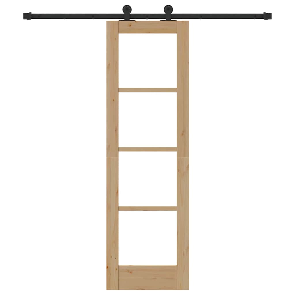 Skydedør ORKDAL 61 x 198,5 cm Massivt fyrretræ og glas