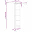 Skydedør ORKDAL 61 x 198,5 cm Massivt fyrretræ og glas