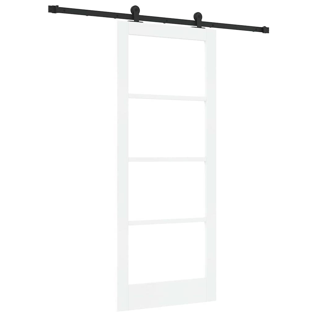 Skydedør ORKDAL 83 x 202 cm Massivt fyrretræ og glas