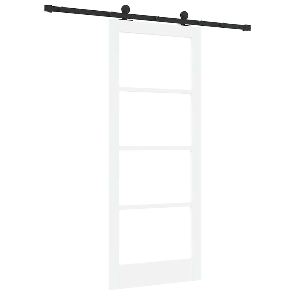 Skydedør ORKDAL 83 x 202 cm Massivt fyrretræ og glas