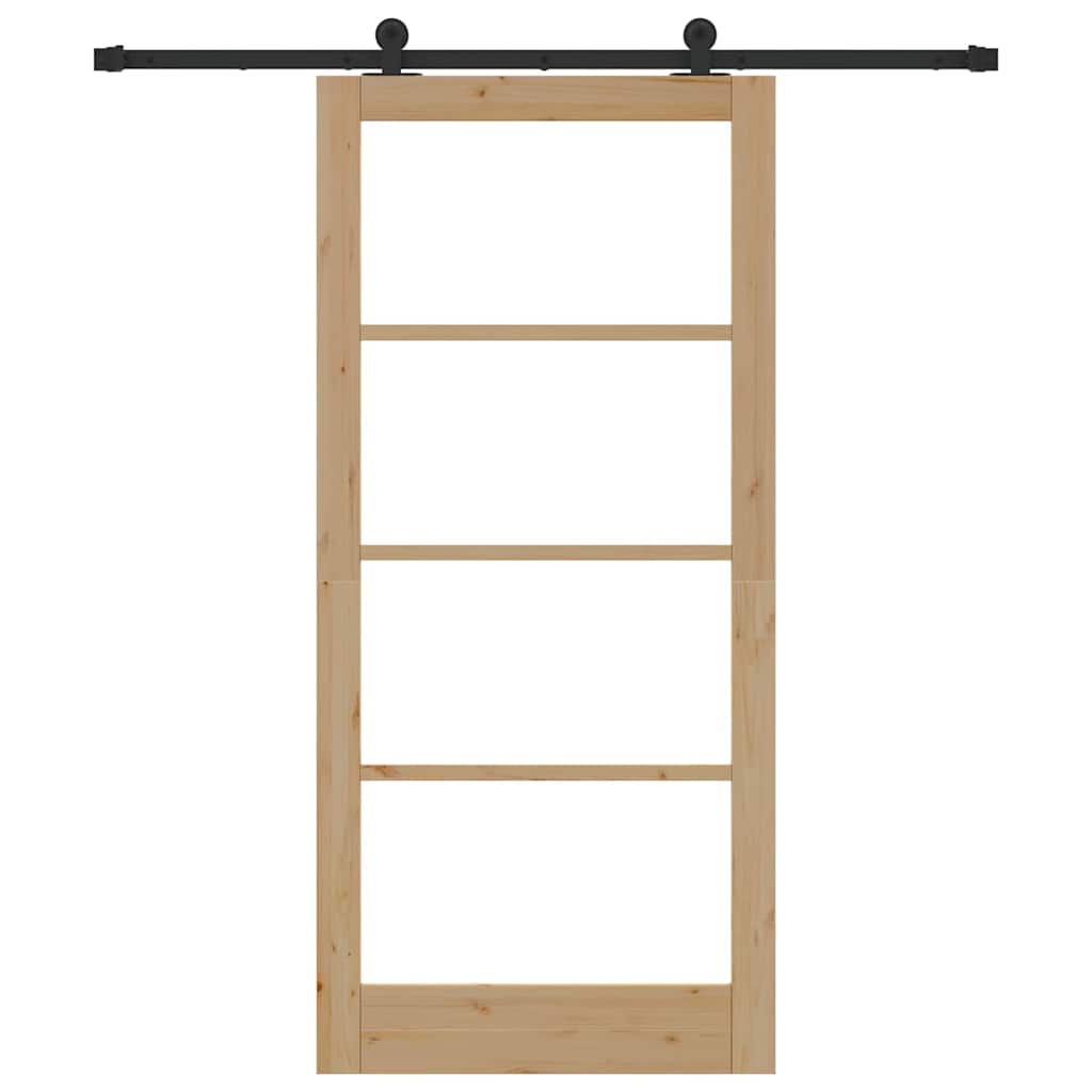 Skydedør ORKDAL 93 x 202 cm Massivt fyrretræ og glas