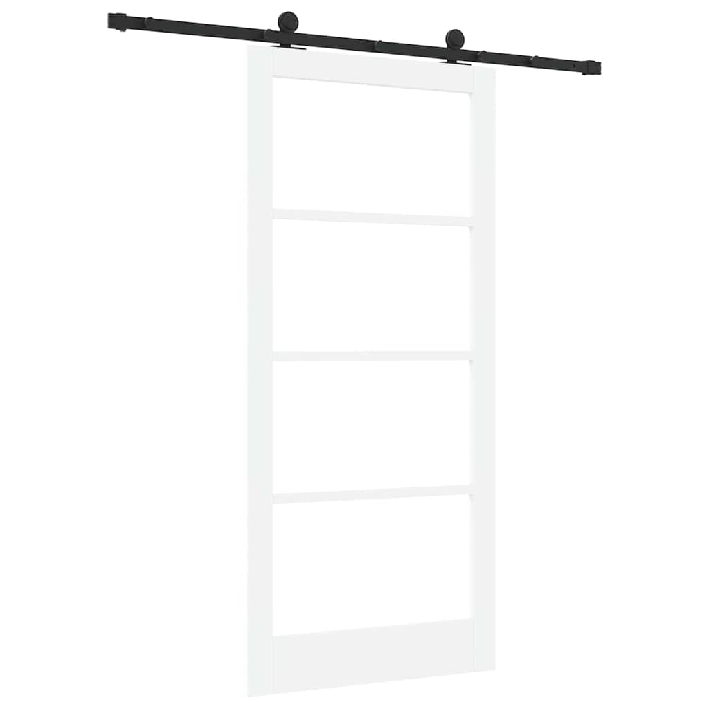 Skydedør ORKDAL 93 x 202 cm Massivt fyrretræ og glas