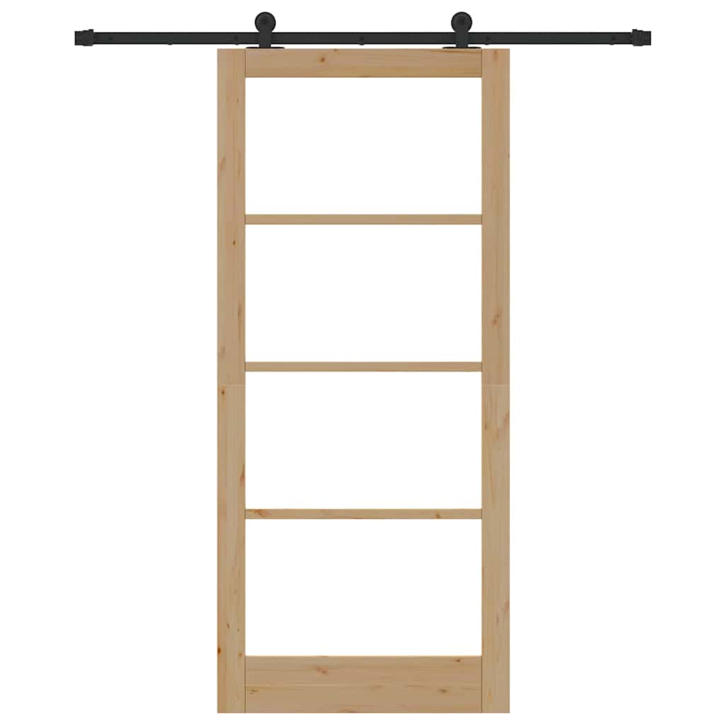 Skydedør ORKDAL 93 x 211 cm Massivt fyrretræ og glas