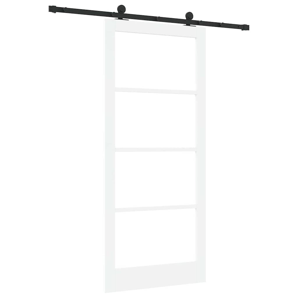 Skydedør ORKDAL 93 x 211 cm Massivt fyrretræ og glas