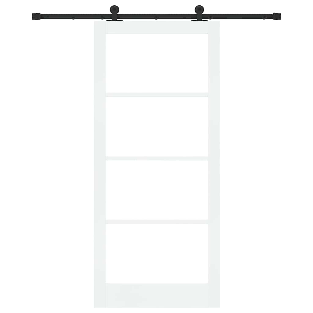 Skydedør ORKDAL 93 x 211 cm Massivt fyrretræ og glas